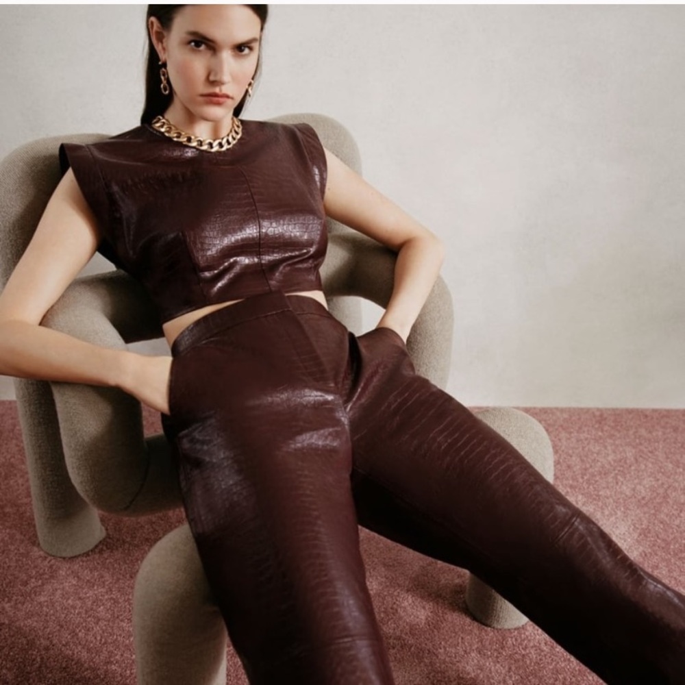 Zara Faux Leather Pant